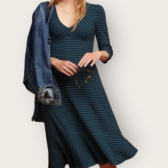 ANTHROPOLOGIE By MAEVE FLORES STRIPED DRESS Women’s Size: M - Picture 1 of 9